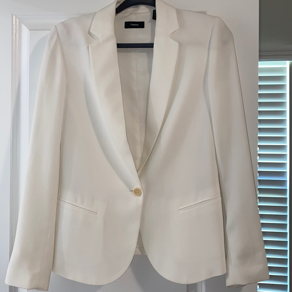 Theory white blazer